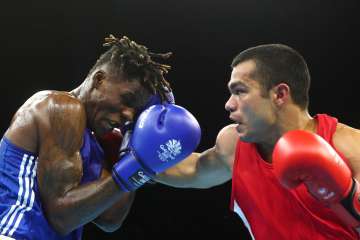 Vikas Krishan wins gold in men's 75kg boxing event in 2018 Commonwealth Games