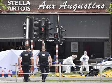 Belgium terror attack: Man kills 3 with guns of stabbed police officers