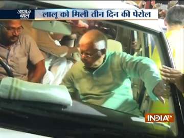 Lalu Yadav arrives in Patna