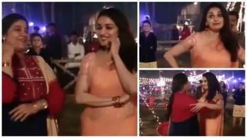 Madhuri Dixit grooving with Renuka Sahane