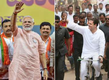 PM Modi and Rahul Gandhi campaigning in Karnataka