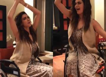 Karishma Tanna shows off her Naagin moves on a wheelchair, video goes viral 