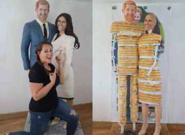 Prince Harry and Meghan Markle turned into life-sized cake
