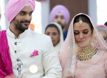 Bollywood celebs pour in wishes for newlyweds Neha Dhupia and Angad Bedi