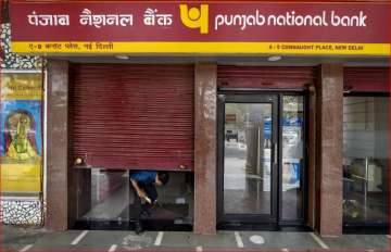 A closed branch of Punjab National Bank during bank employees' two-day nationwide strike for wage revision, in New Delhi on Wednesday.
