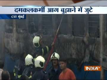 Fire breaks out in a coach parked at CST railway yard