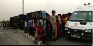 Bus accident in Mainpuri