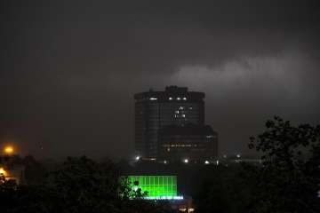 Delhi skyline turns dark