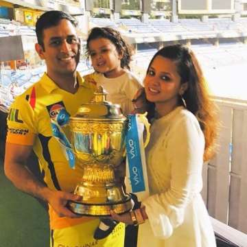 MS Dhoni Ziva Sakshi Dhoni IPL Chennai Super Kings