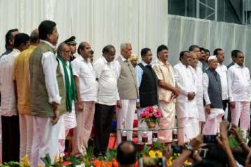  
JD-S leader H.D. Kumaraswamy and Congress state unit president G. Parameshwara were sworn-in as Chief Minister and Deputy Chief Minister on May 23.