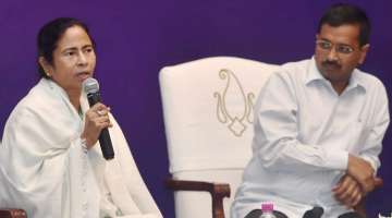 Arvind Kejriwal with Mamata Banerjee