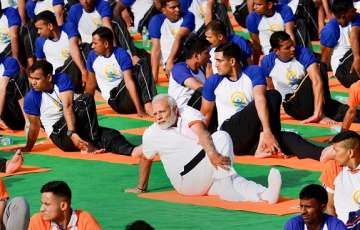 PM Modi at International Yoga Day Celebrations