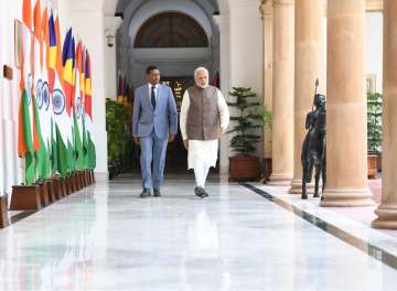 PM Modi with President of Seychelles Danny Faure