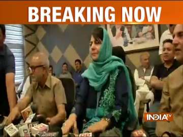 Mehbooba Mufti addressing press conference