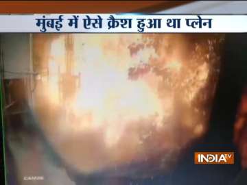 CCTV captures 'chilling' moment when chartered plane crashed in Mumbai's Ghatkopar killing 5