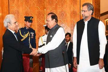 President Hussain had administered the oath to 67-year-old Mulk, who was unanimously nominated for the post by both the government and opposition, on June 1. 