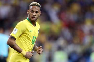 Neymar Jr of Brazil looks on during the 2018 FIFA World Cup Russia group E match.