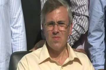 Omar Abdullah during the press conference.