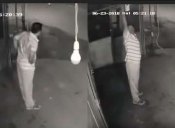 man steals bulb