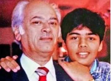 Karan Johar with his father Yash Johar