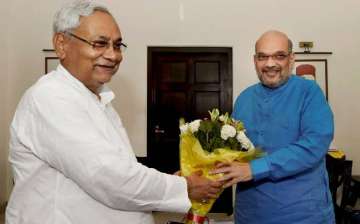 Nitish Kumar and Amit Shah- File photo
