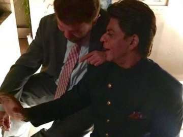 Smriti Irani shares pic of Shah Rukh Khan with husband Zubin with hilarious caption