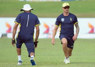 Dale Steyn in action during a practice session