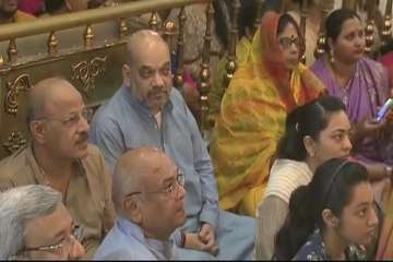 Amit Shah offers prayers at Jagannath Temple