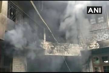 Fire at a residential building in Mandi