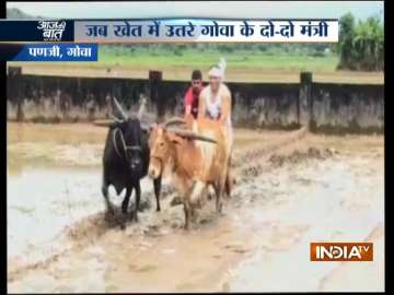 Goa ministers venture into paddy fields