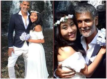 Milind Soman, Ankita Konwar get married again in Spain. See pictures from their barefoot wedding 