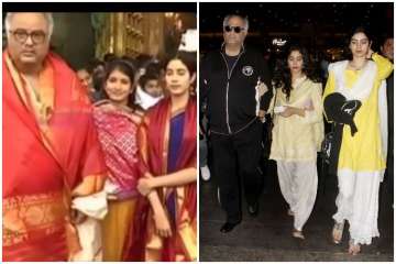 Janhvi Kapoor, Khushi Kapoor and Boney Kapoor