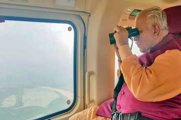 Yamuna overflow: Haryana CM conducts aerial survey 