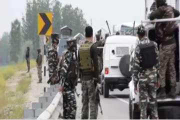 The militants lobbed the grenade at the deployment of CRPF personnel at Jawbara in the Awantipora area on Srinagar-Jammu national highway.