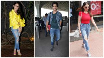 Celebrities in ripped jeans