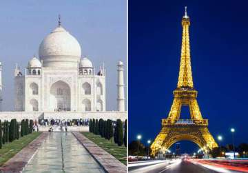 Taj Mahal and Eiffel Tower