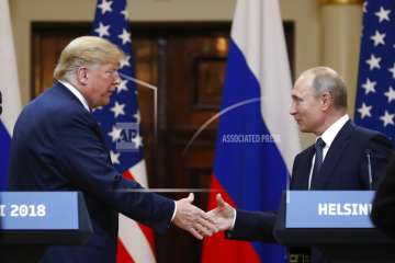 Donald Trump, Vladimir Putin meeting in Helsinki