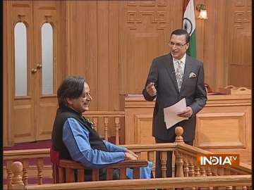 Shashi Tharoor in Aap Ki Adalat