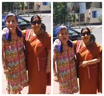 Sushma Swaraj bonds with Uzbek woman