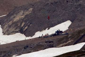 A view of crash site near Swiss Alps