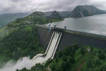 All five gates of Idukki Dam have been opened for the first time in 26 years. (Photo/PTI)