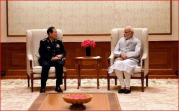 PM Modi with Chinese Defence Minister General Wei Fenghe