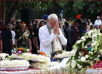 PM Modi pays last respects to former prime minister  Vajpayee at Smriti Sthal