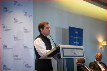 Rahul Gandhi speaking at International Institute of Social Science (IISS) in London