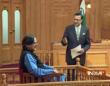 Shashi Tharoor in Aap Ki Adalat