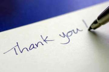 Pening down a Thank You note can boost your emotional well being