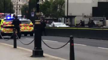 UK: Car crashes into barriers outside Houses of Parliament; driver of car arrested at scene