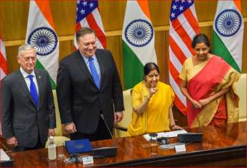 Indian and US ministers during first-ever 2+2 Dialogue between two countries