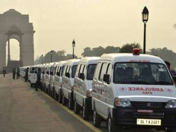 File photo of CATS-operated ambulances in New Delhi