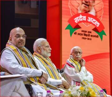 Amit Shah-Narendra Modi-LK Advani-BJP-National Executive Meet